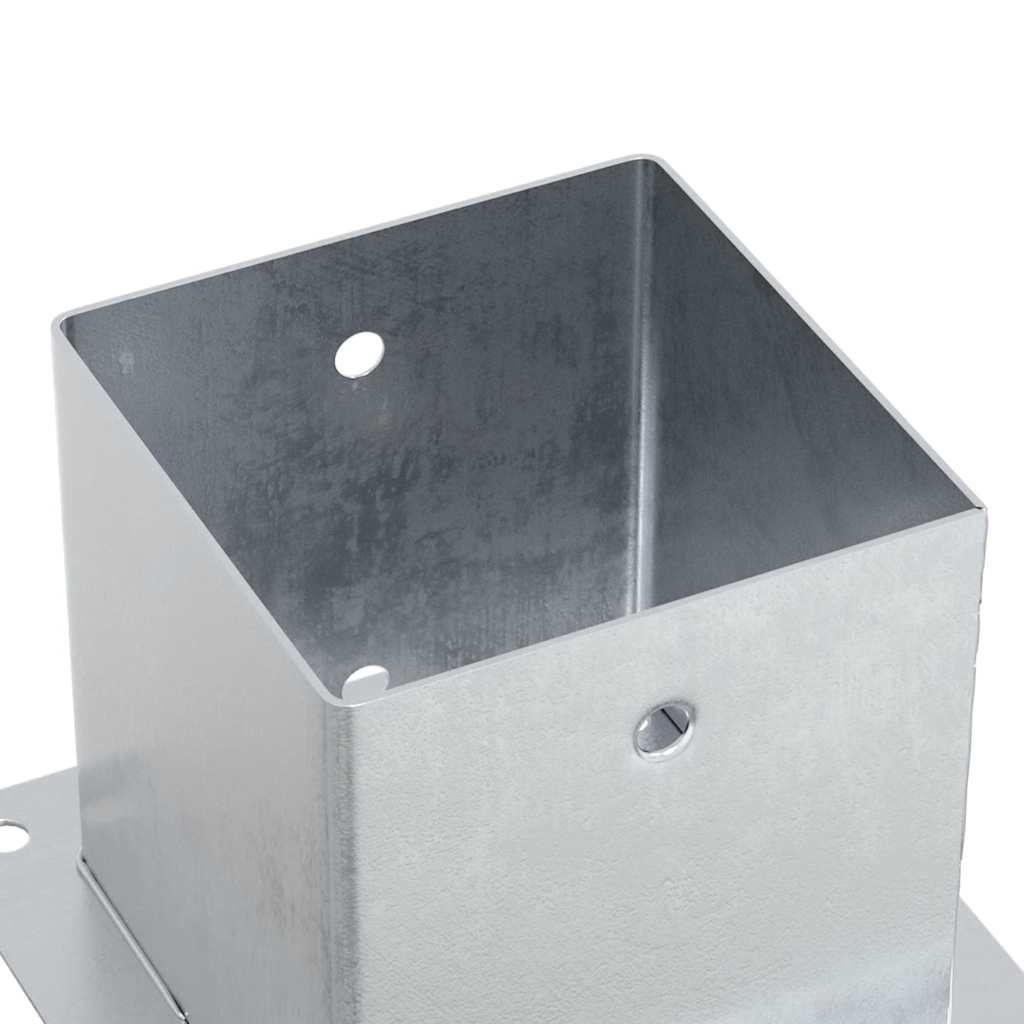 Stulpų pagrindai kvadratiniai, 12vnt., sidabriniai, 141x141mm