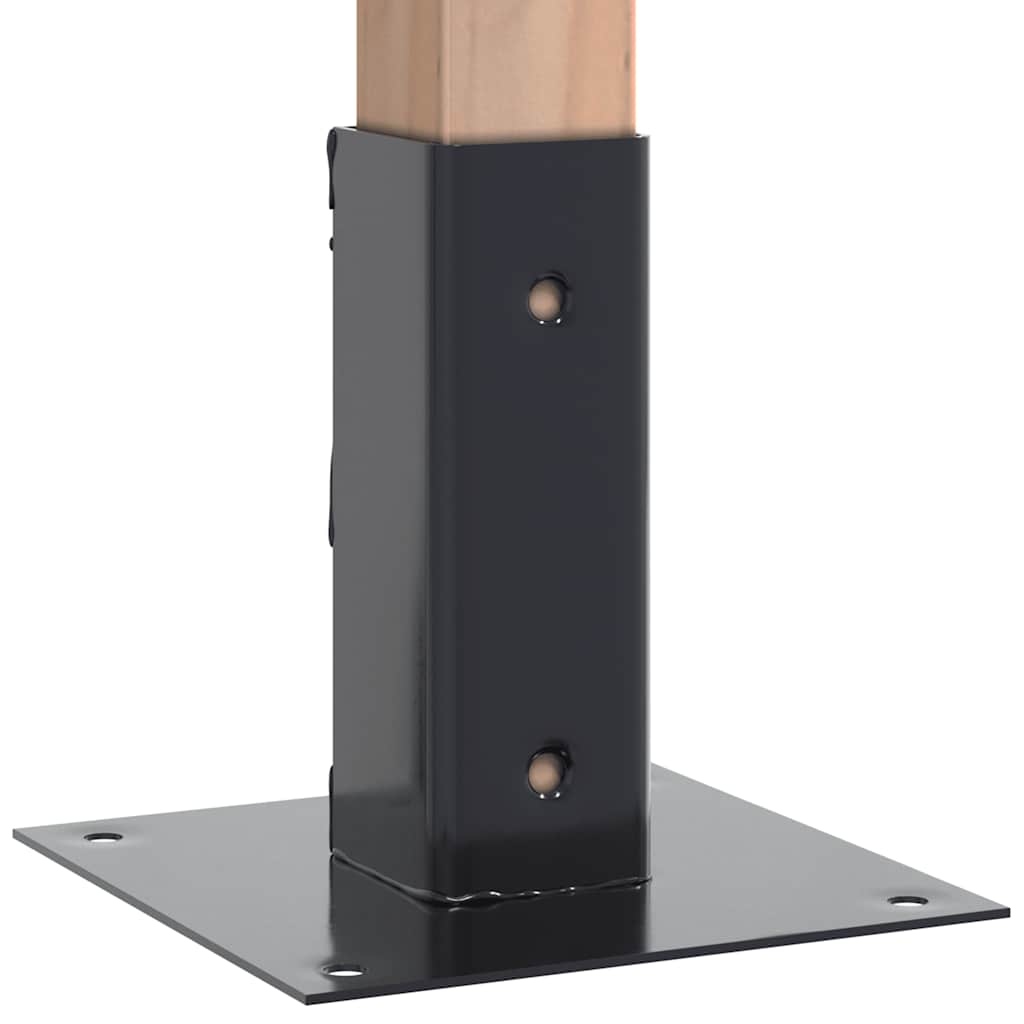 Stulpų pagrindai kvadratiniai, 4vnt., antracito sp., 51x51mm