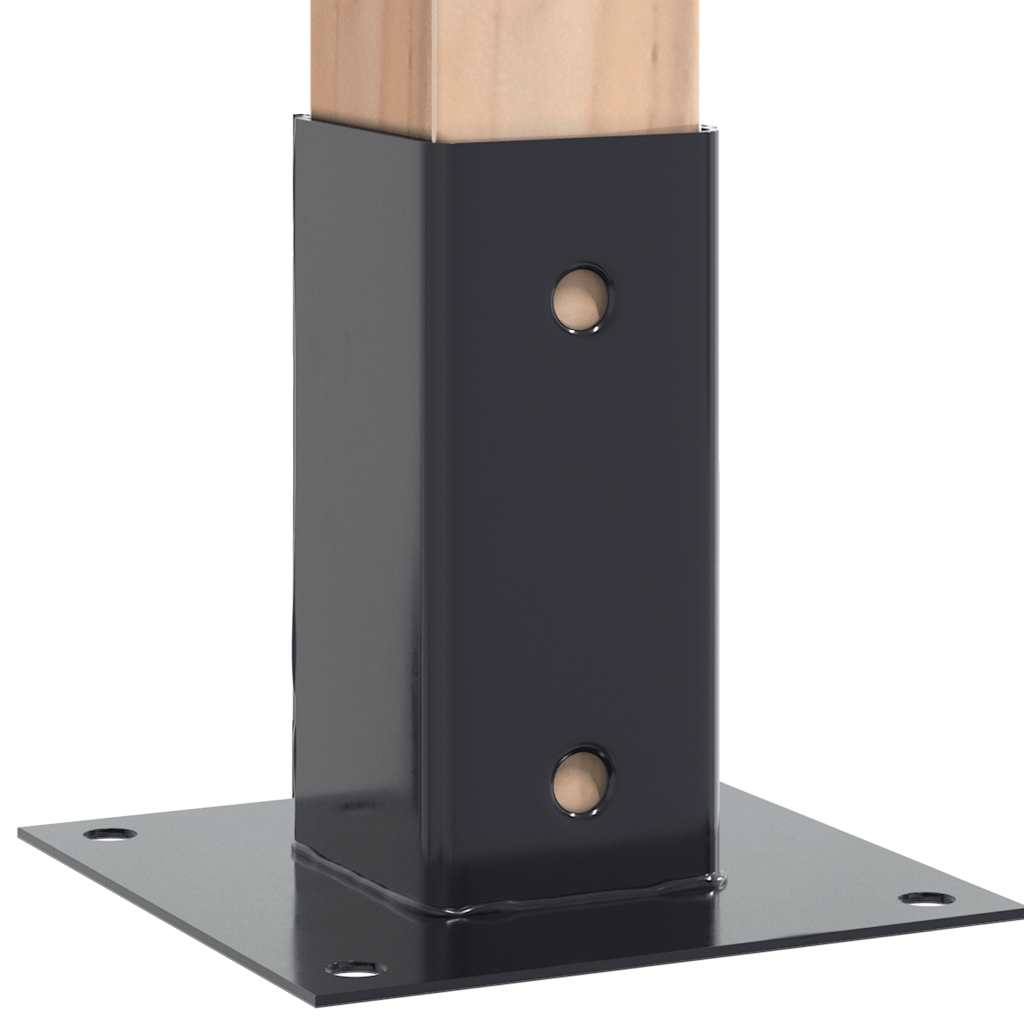 Stulpų pagrindai kvadratiniai, 4vnt., antracito sp., 61x61mm