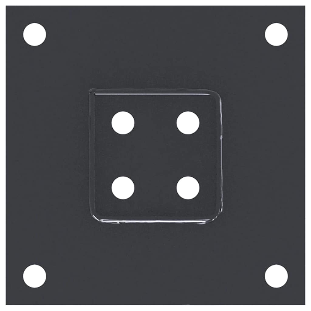 Stulpų pagrindai kvadratiniai, 4vnt., antracito sp., 61x61mm