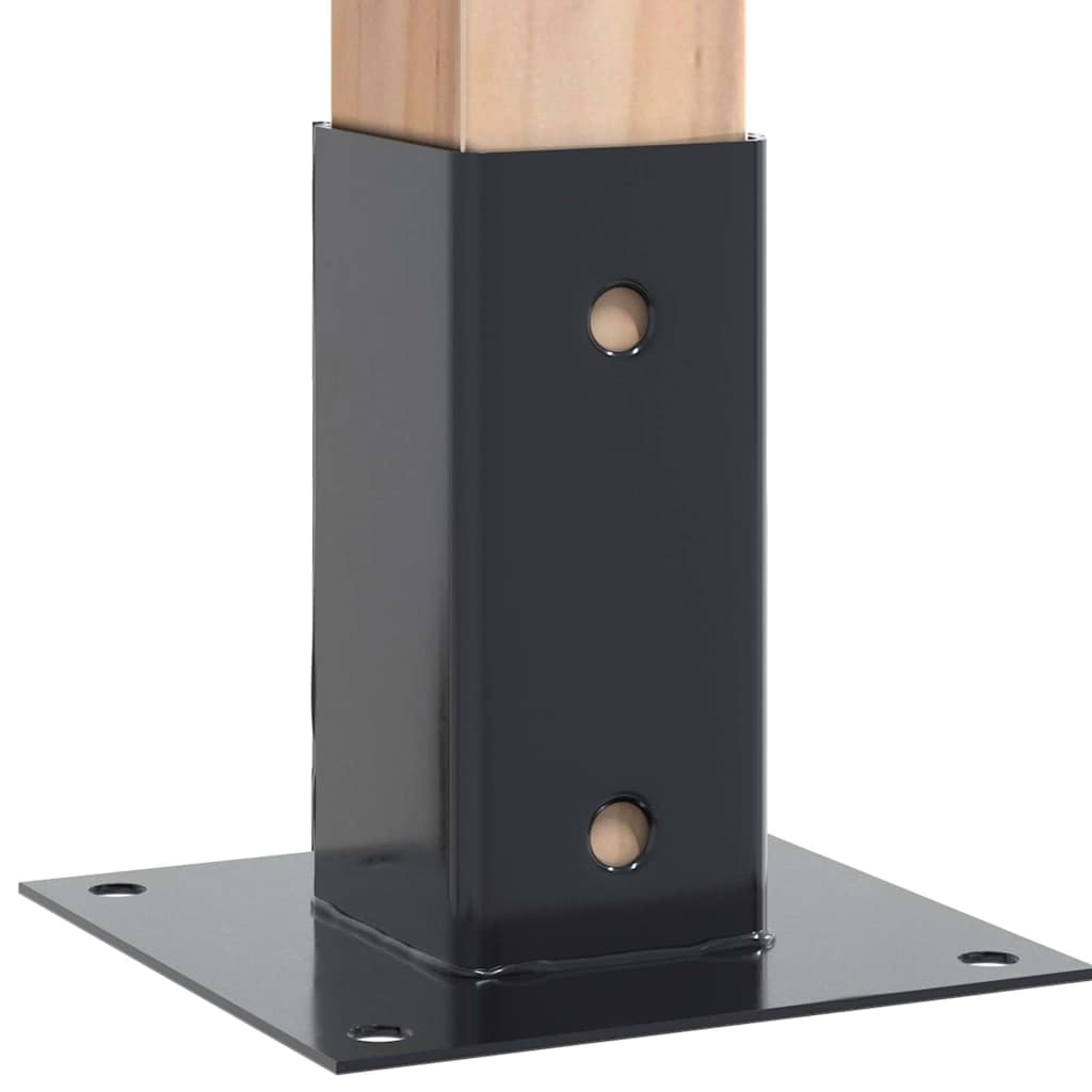 Stulpų pagrindai kvadratiniai, 4vnt., antracito sp., 71x71mm