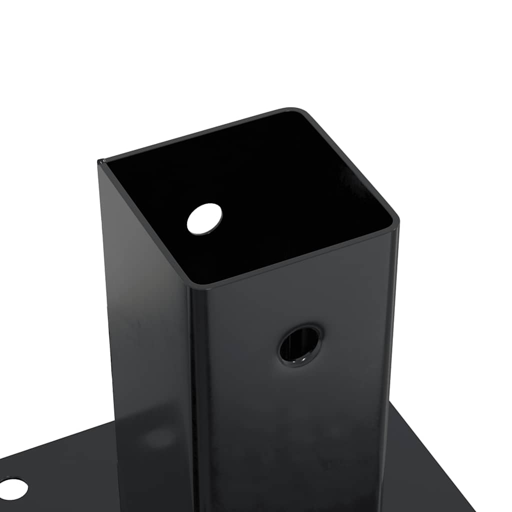 Stulpų pagrindai kvadratiniai, 4vnt., antracito sp., 71x71mm