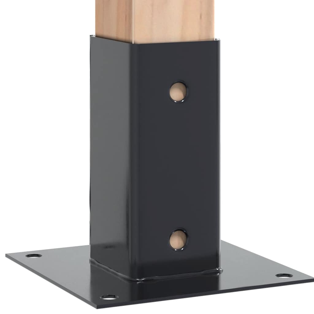 Stabu pamatnes kvadrātveida, 12 gab., antracīta krāsā, 71x71mm