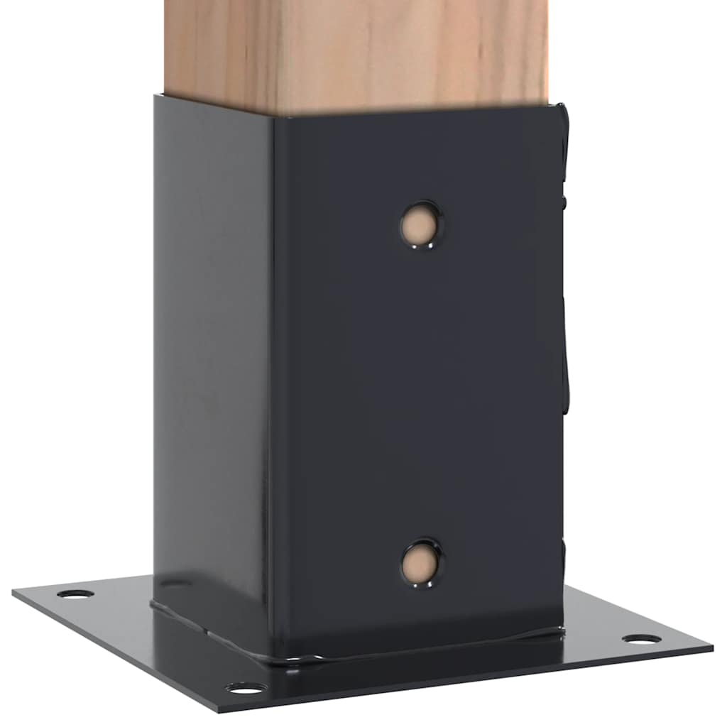 Stulpų pagrindai kvadratiniai, 12vnt., antracito sp., 81x81mm
