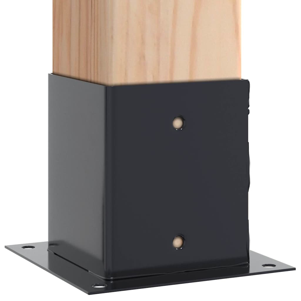 Stulpų pagrindai kvadratiniai, 12vnt., antracito sp., 101x101mm