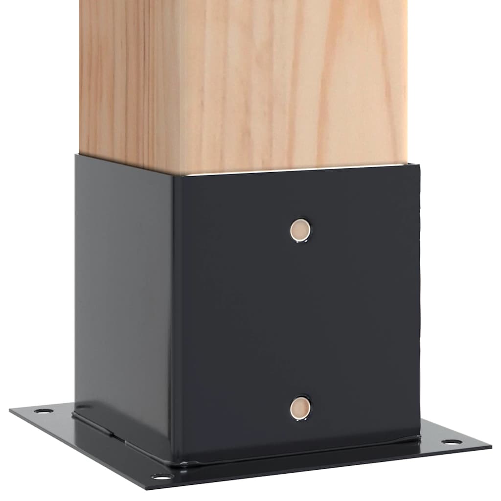 Stulpų pagrindai kvadratiniai, 12vnt., antracito sp., 141x141mm