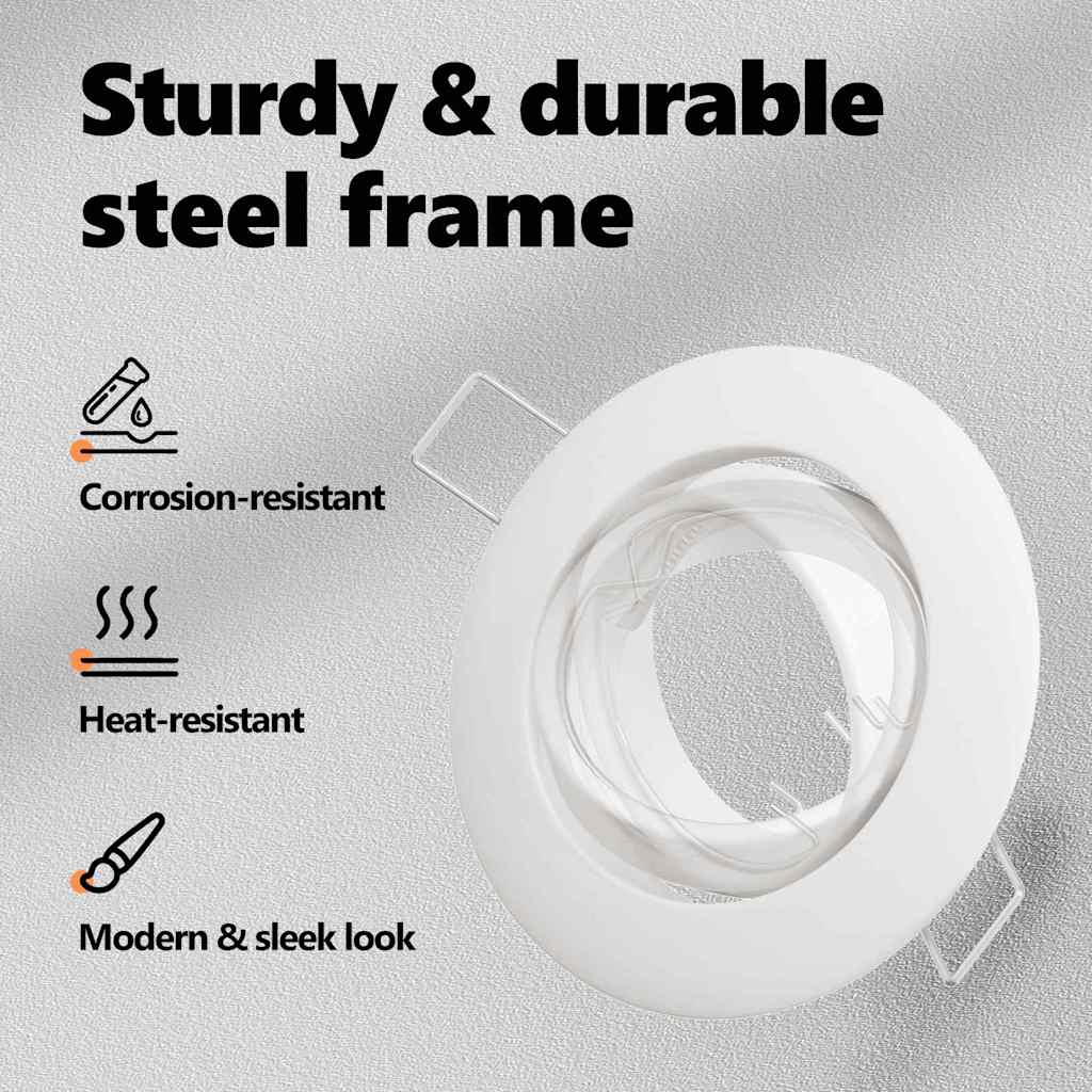Floodlight 12 pcs White 9 x 9 x 2.5 cm metal