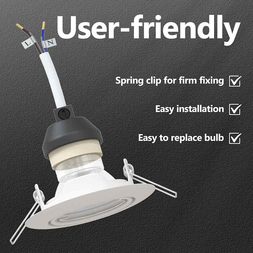 Floodlight 12 pcs White 9 x 9 x 2.5 cm metal