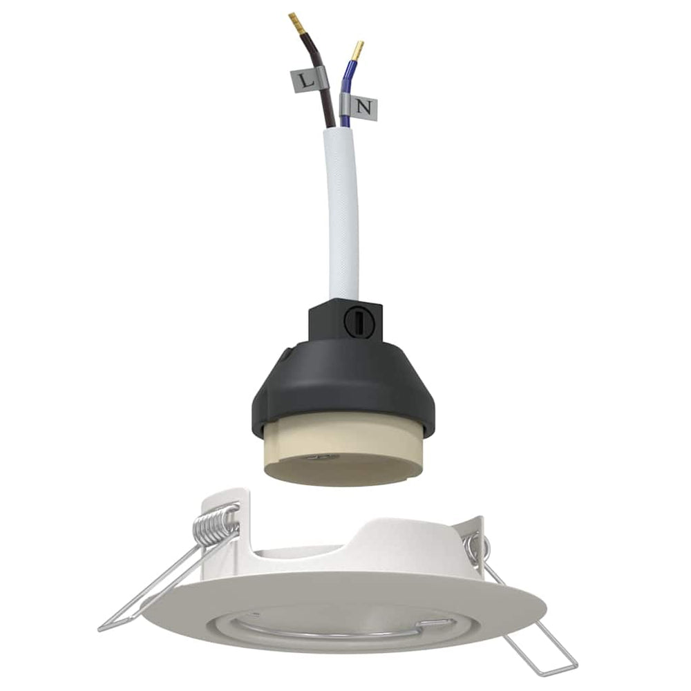 Įmontuojamos LED Šviesos 24 vnt Apvalios GU10 Baltos Ø90 mm Plieno