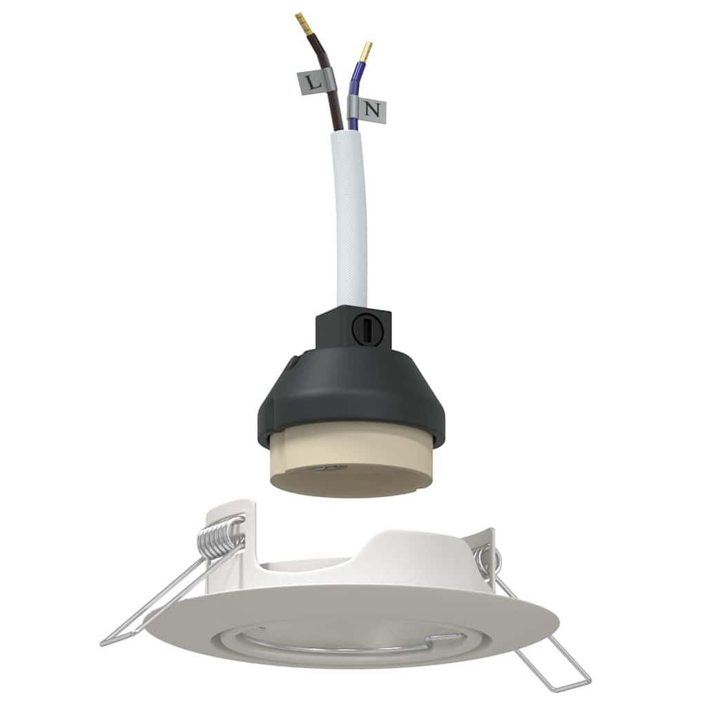 Įmontuojamos LED Šviesos 24 vnt Apvalios GU10 Baltos Ø90 mm Plieno