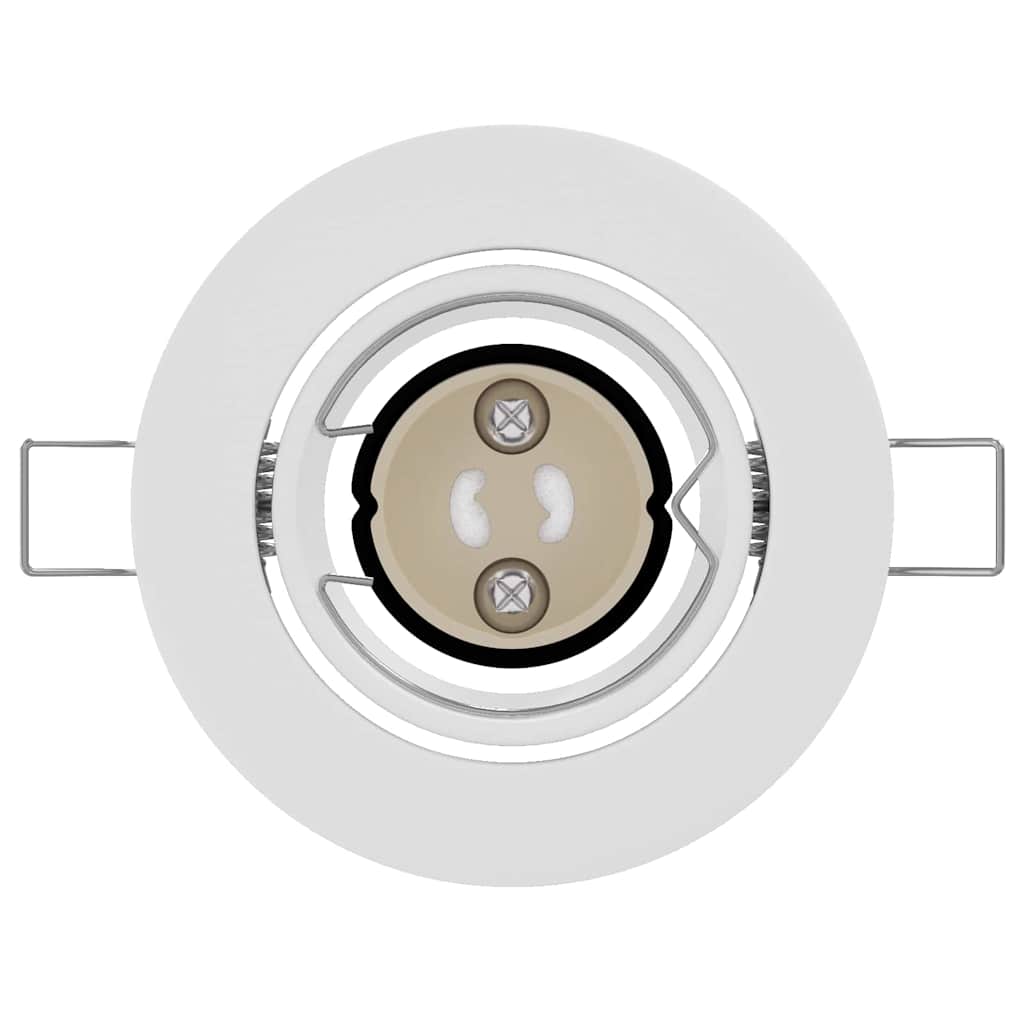 Įmontuojamos LED Šviesos 24 vnt Apvalios GU10 Baltos Ø90 mm Plieno
