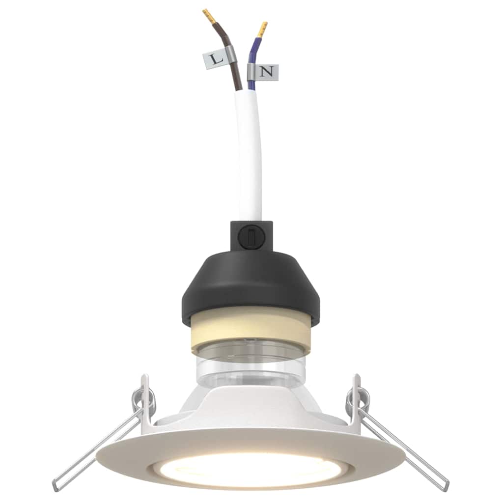 Įmontuojamos LED Šviesos 24 vnt Apvalios GU10 Baltos Ø90 mm Plieno