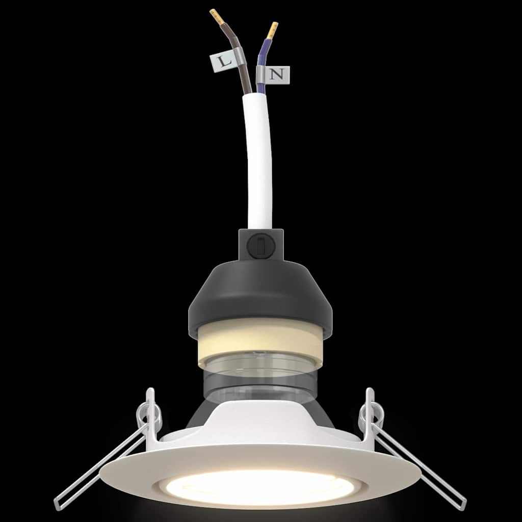 Įmontuojamos LED Šviesos 24 vnt Apvalios GU10 Baltos Ø90 mm Plieno