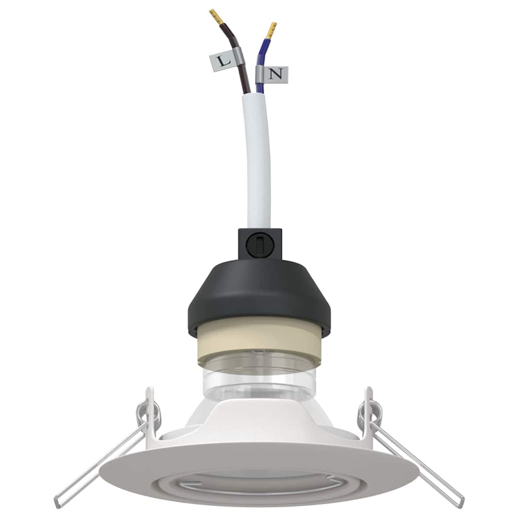 Įmontuojamos LED Šviesos 24 vnt Apvalios GU10 Baltos Ø90 mm Plieno