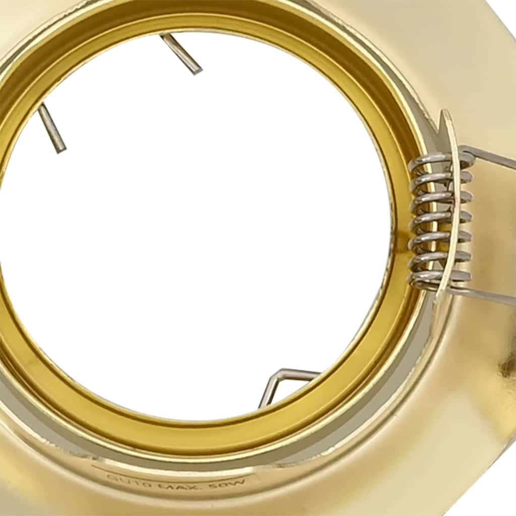 Įleidžiami prožektoriai 12 vnt. Apvalūs GU10 Auksiniai Ø90 mm Plieniniai