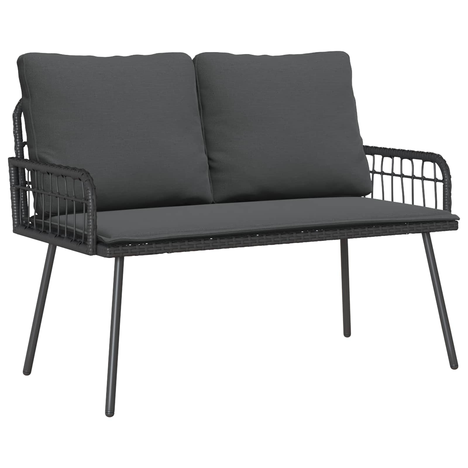 Dārza sols ar spilvenu Pelēks 114 x 64 x 78cm metāls