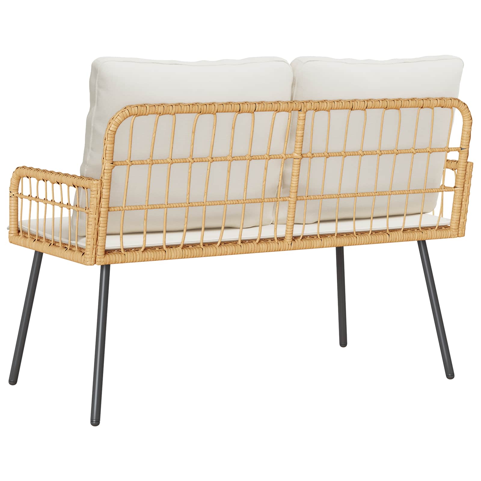 Dārza sols ar spilvenu Brūns 114 x 64 x 78cm metāls