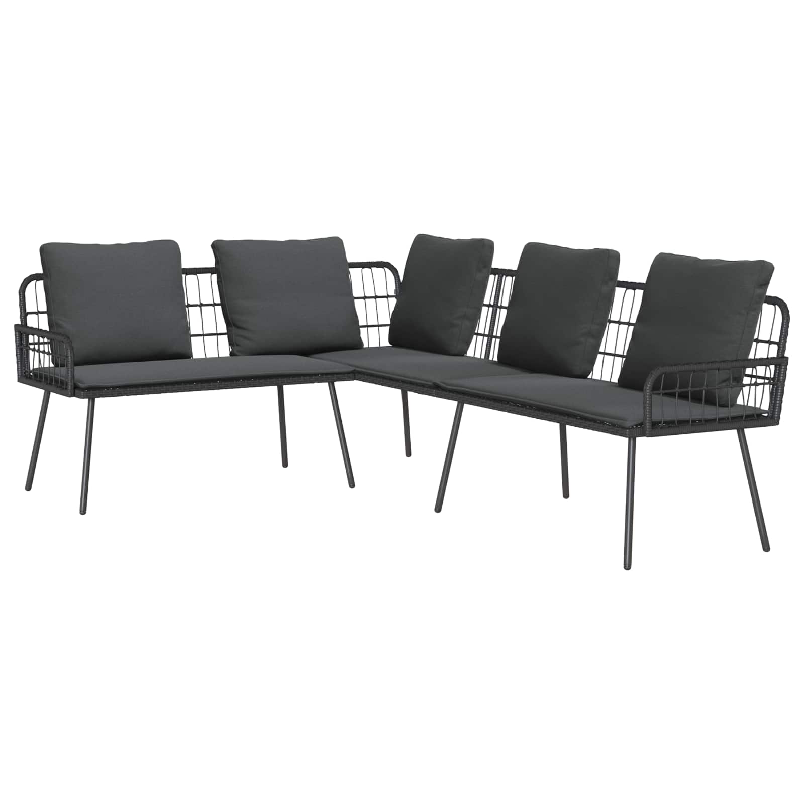 Sofa with pillow Grey 61.5 x 123 x 82cm metal