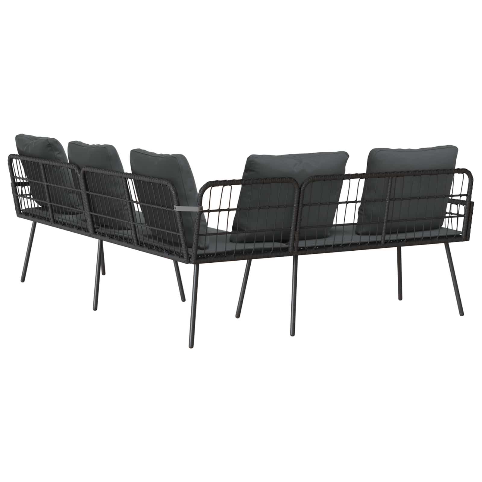Sofa with pillow Grey 61.5 x 123 x 82cm metal