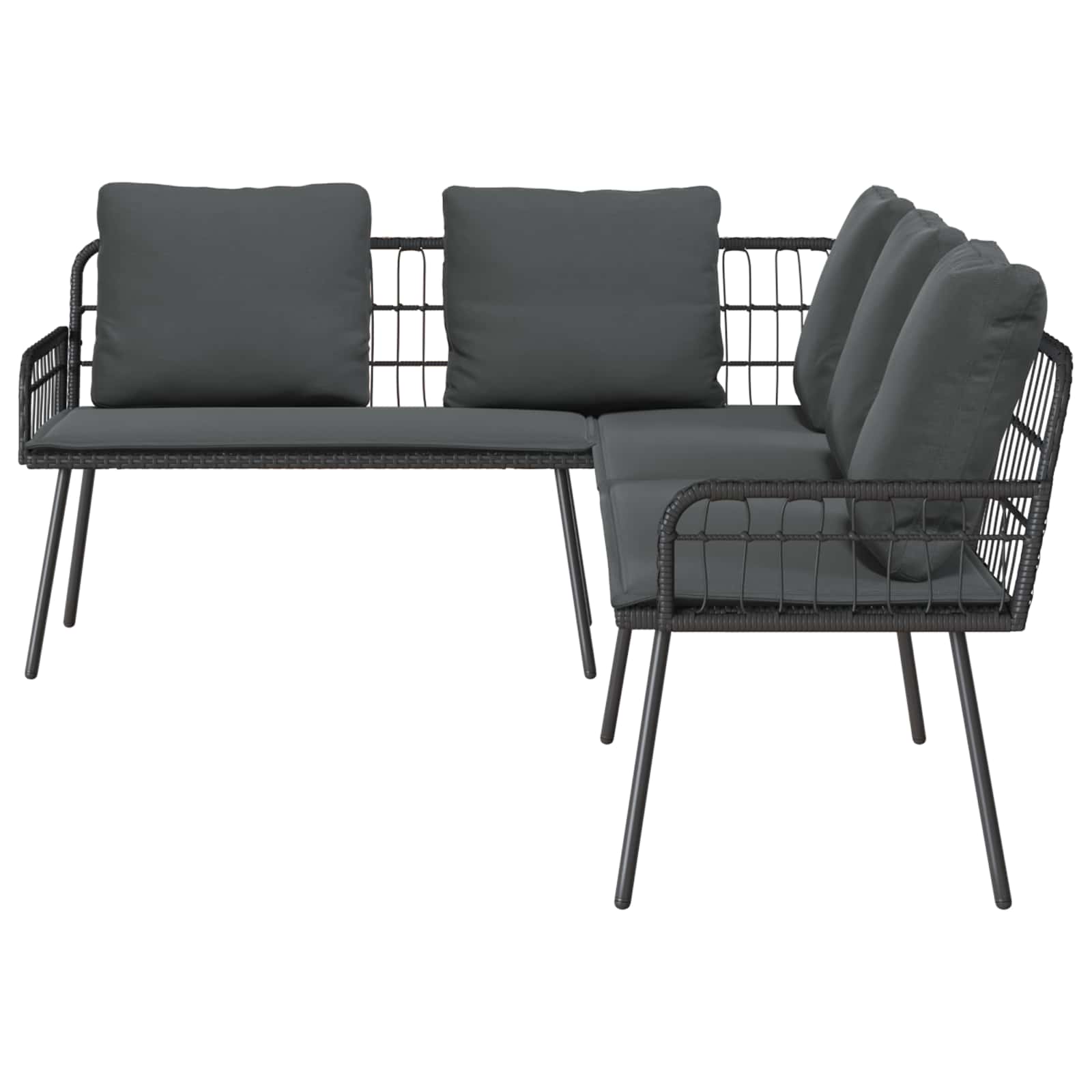 Sofa with pillow Grey 61.5 x 123 x 82cm metal