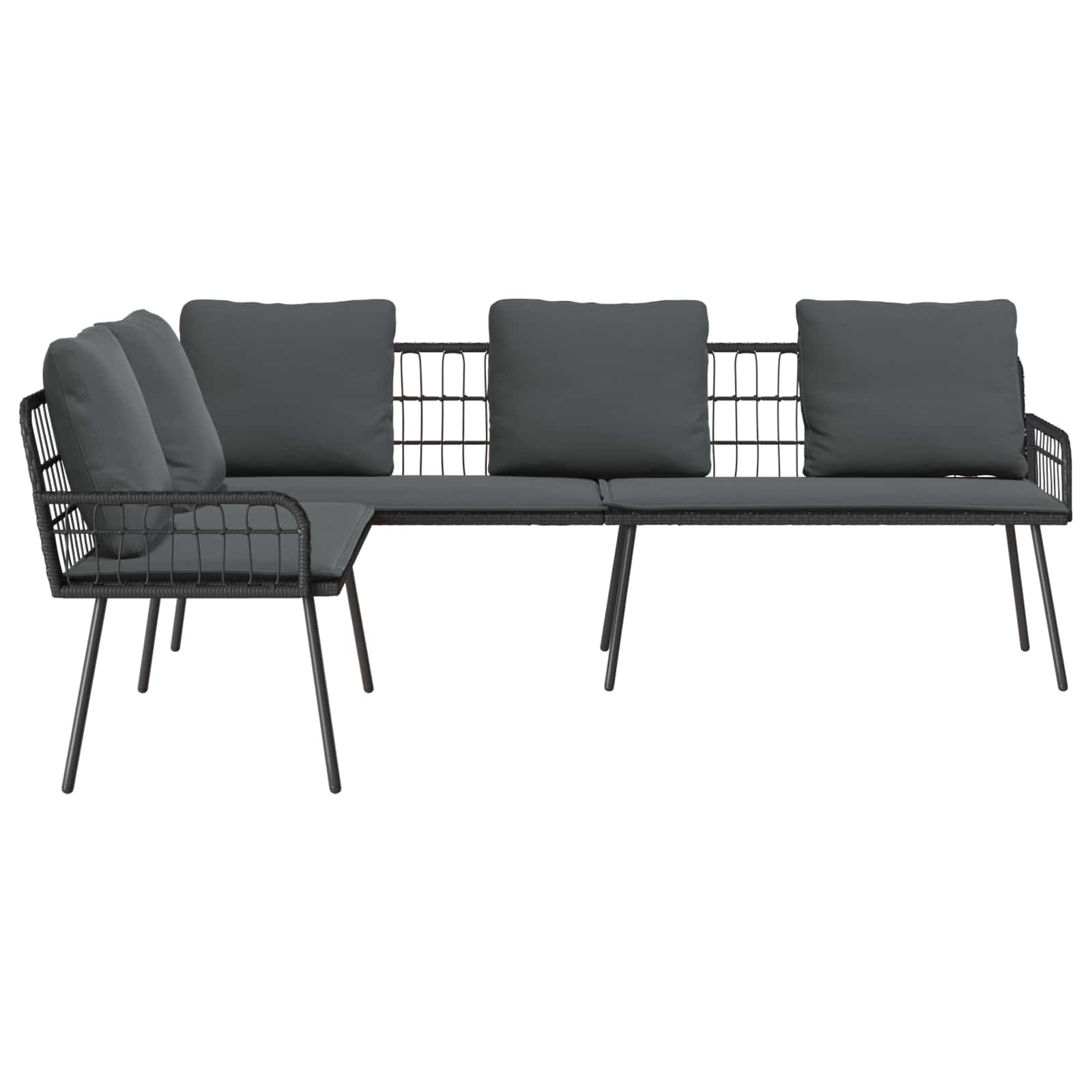 Sofa with pillow Grey 61.5 x 123 x 82cm metal