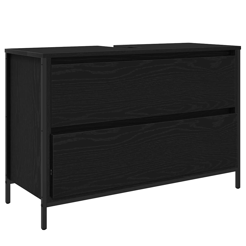 Vonios baldų rinkinys 3 pcs juoda ąžuolo 90 x 34.5 x 60 cm
