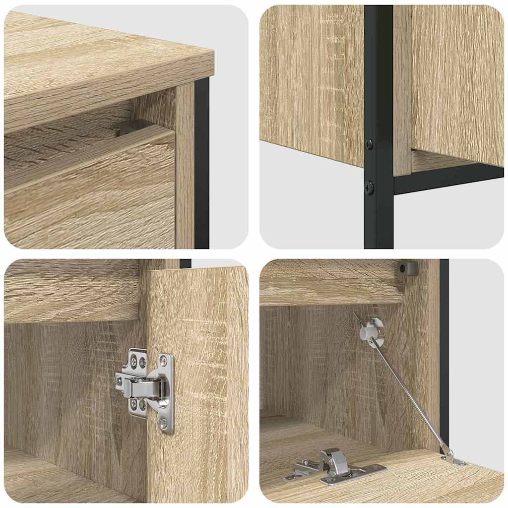 Bathroom furniture set 3 pcs Sonoma oak Engineered wood