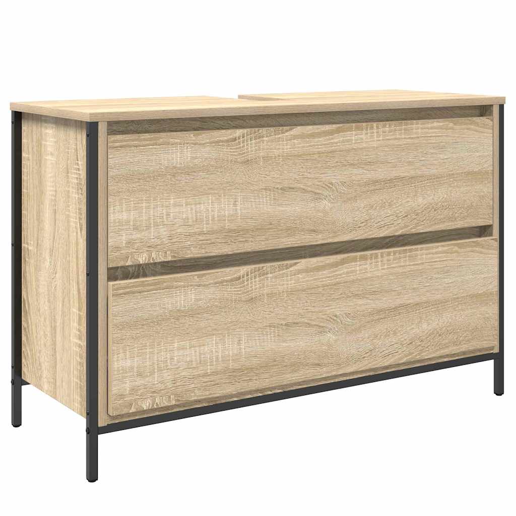 Bathroom furniture set 3 pcs Sonoma oak Engineered wood