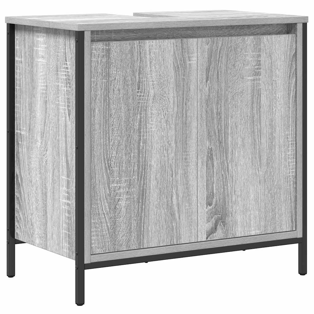 5-piece bathroom furniture set in grey Sonoma engineered wood