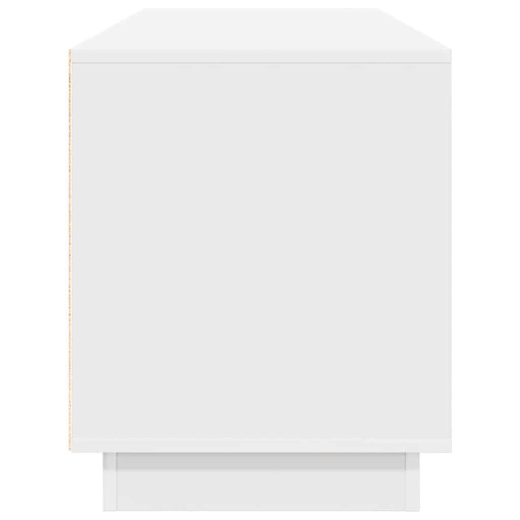 TV spintelė su LED lemputėmis, baltos spalvos, 160,5x41x50 cm