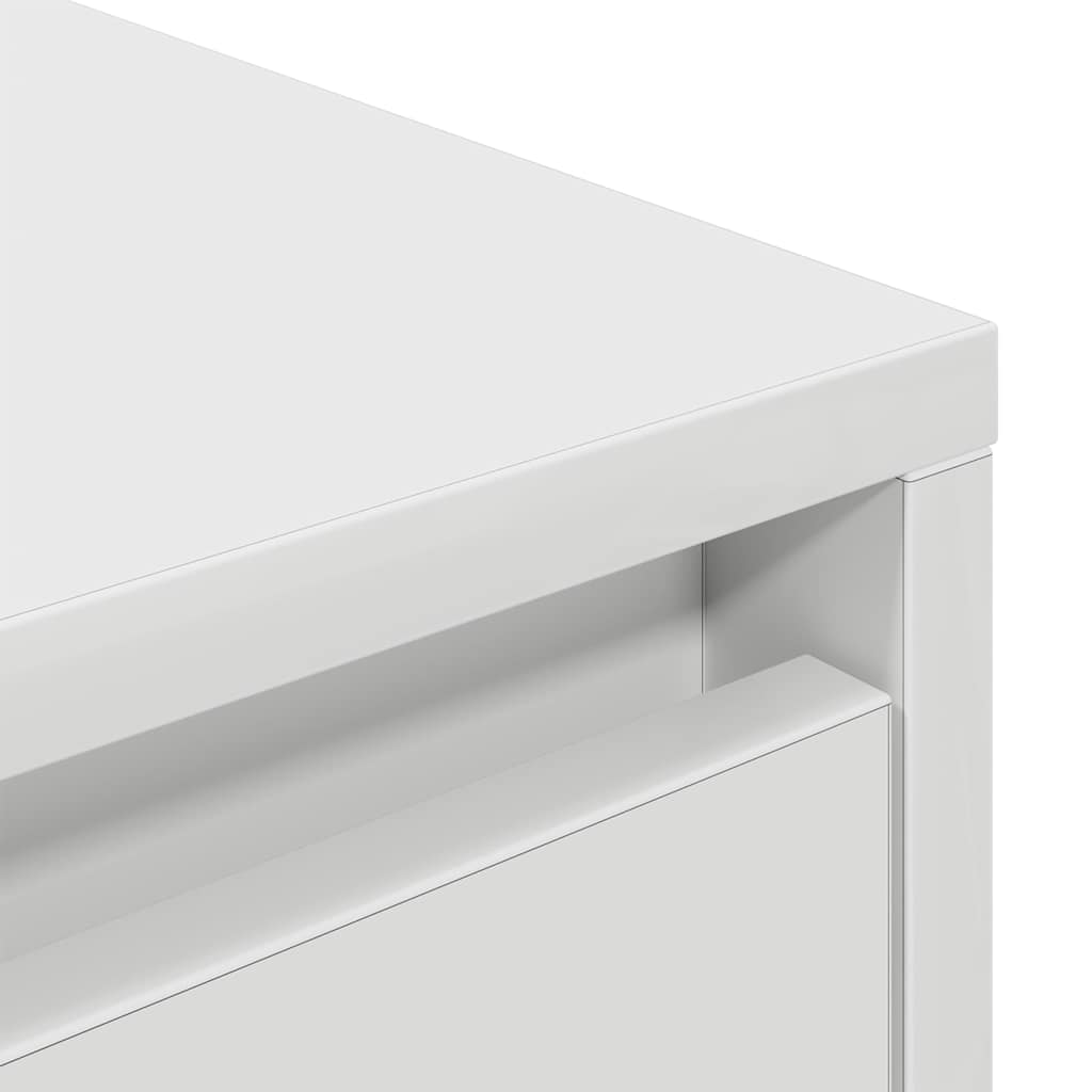TV spintelė su LED lemputėmis, baltos spalvos, 160,5x41x50 cm