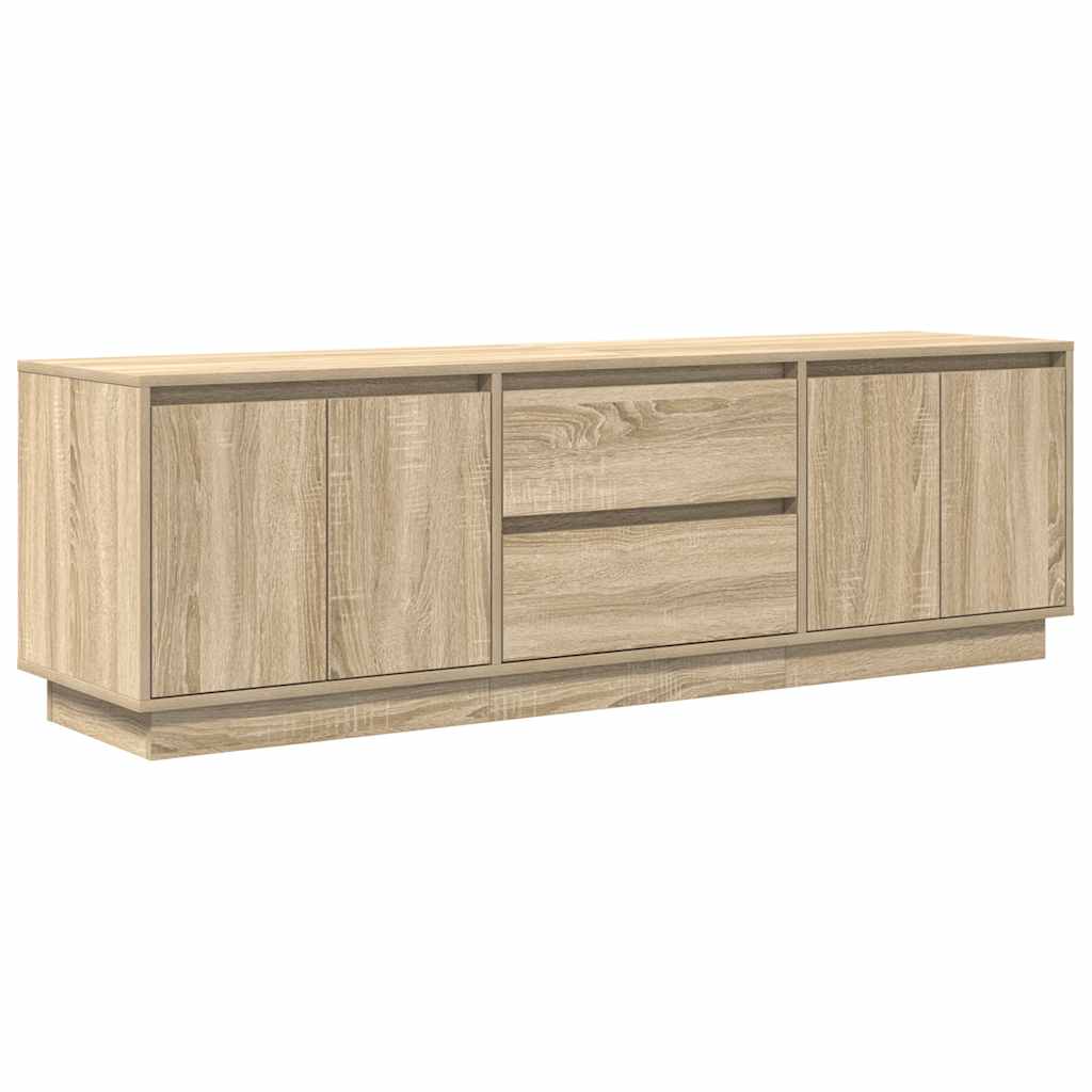 TV skapītis ar LED apgaismojumu, ozolkoka krāsā, 160,5x41x50 cm