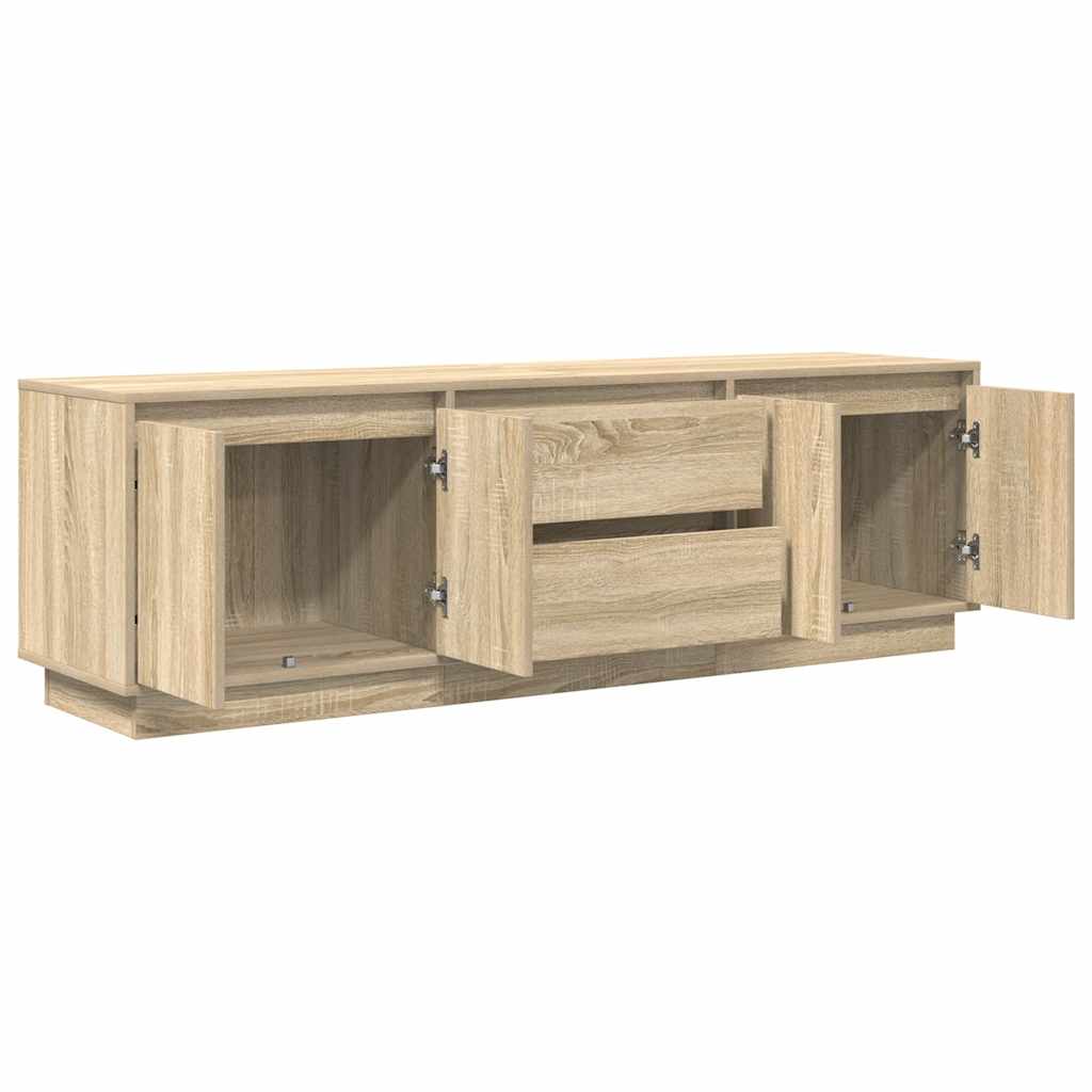 TV skapītis ar LED apgaismojumu, ozolkoka krāsā, 160,5x41x50 cm