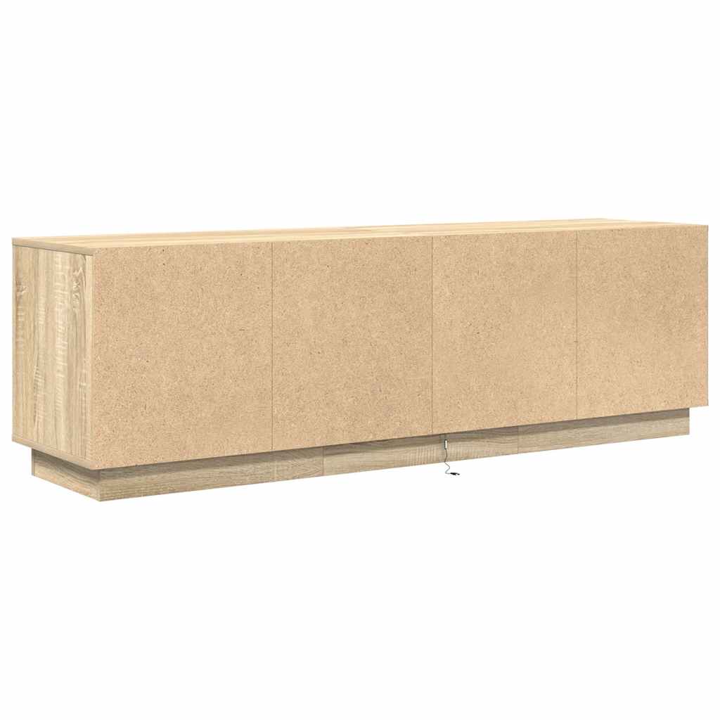 TV spintelė su LED lemputėmis, ąžuolo spalvos, 160,5x41x50 cm