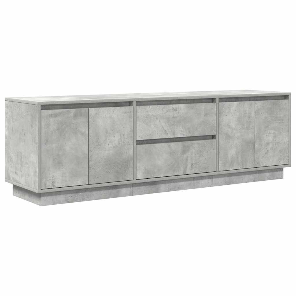 TV spintelė su LED lemputėmis, betono pilka, 160,5x41x50 cm
