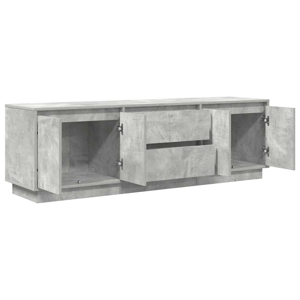 TV spintelė su LED lemputėmis, betono pilka, 160,5x41x50 cm