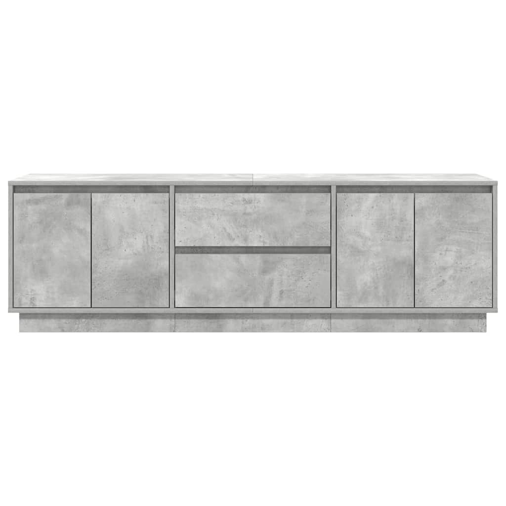 TV spintelė su LED lemputėmis, betono pilka, 160,5x41x50 cm