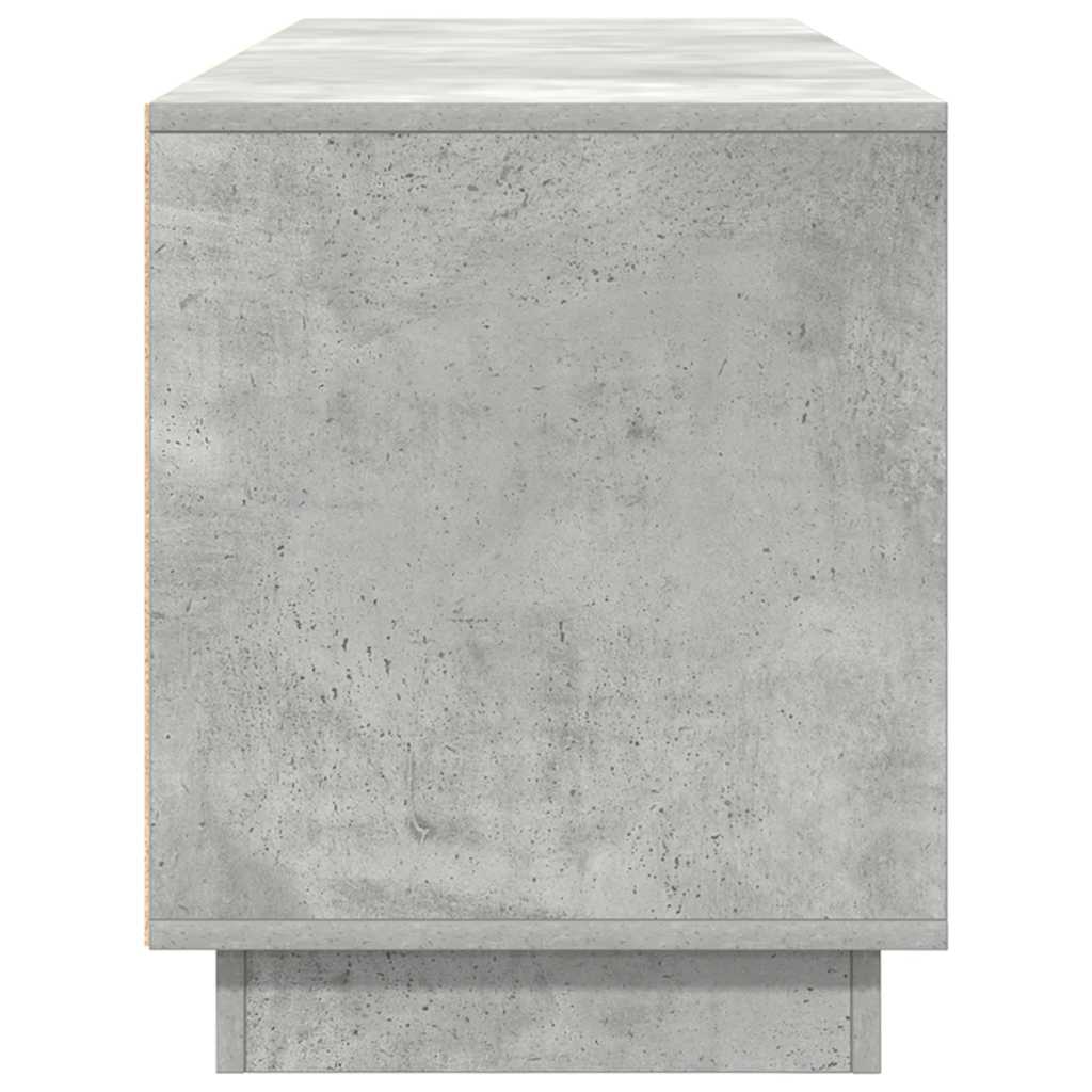 TV spintelė su LED lemputėmis, betono pilka, 160,5x41x50 cm