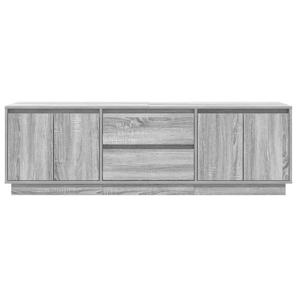 TV skapītis ar LED apgaismojumu, pelēks ozols, 160,5x41x50 cm