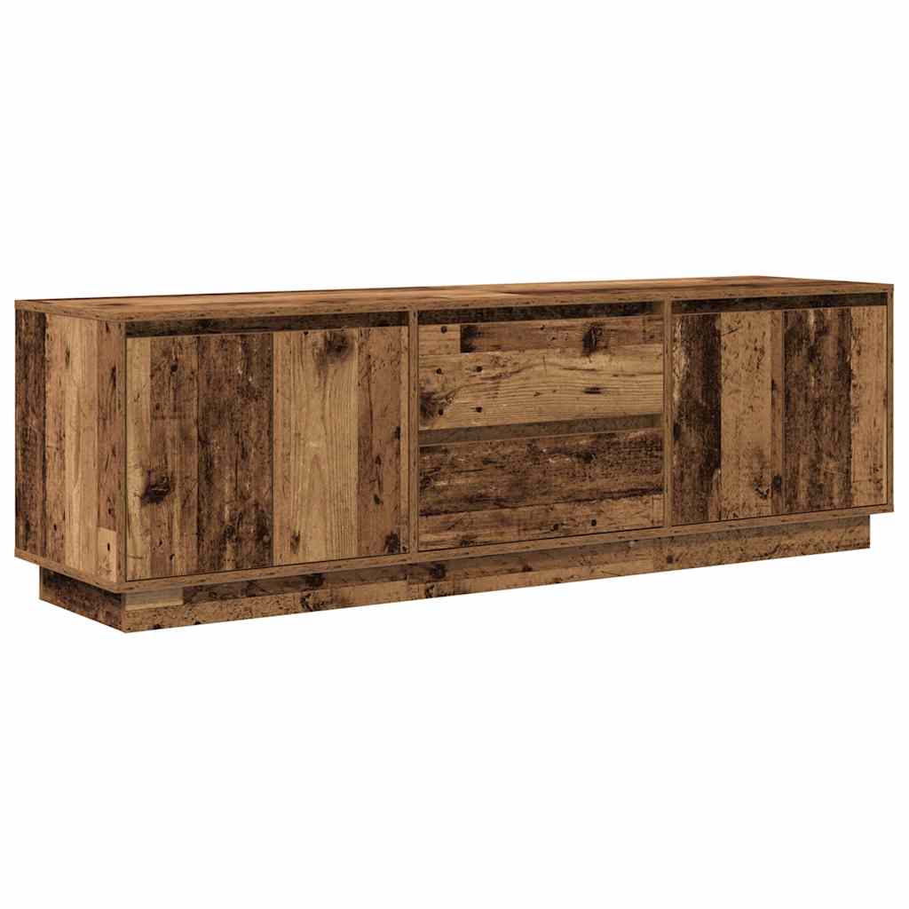TV cabinet with LED, wood, 160.5x41x50 cm
