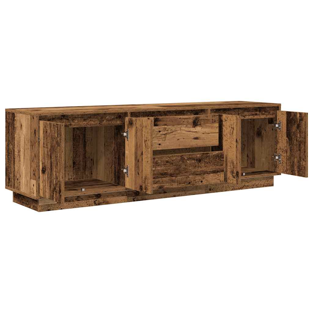 TV cabinet with LED, wood, 160.5x41x50 cm