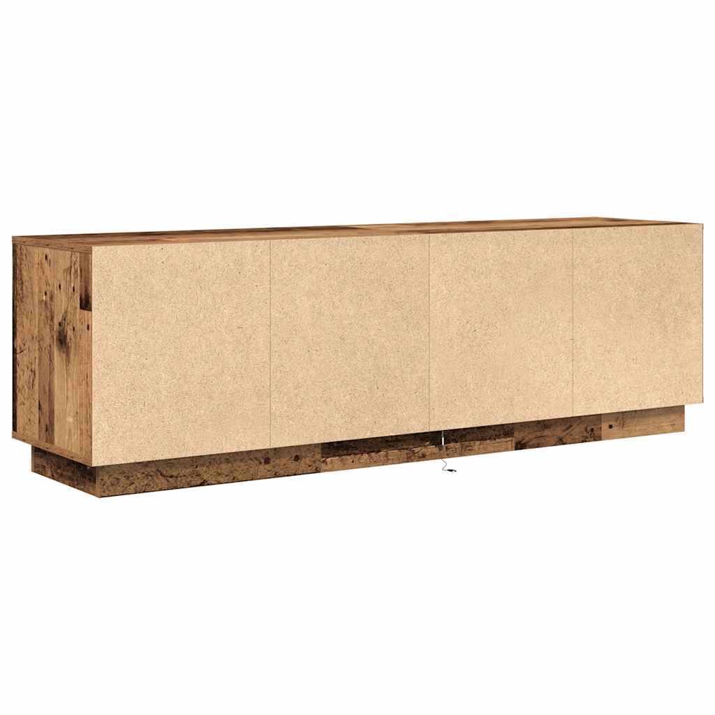 TV cabinet with LED, wood, 160.5x41x50 cm