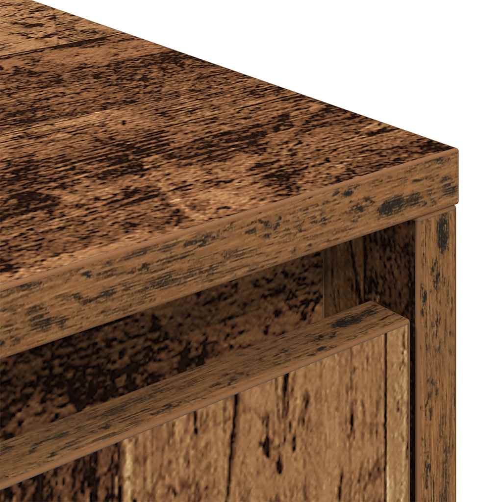 TV cabinet with LED, wood, 160.5x41x50 cm