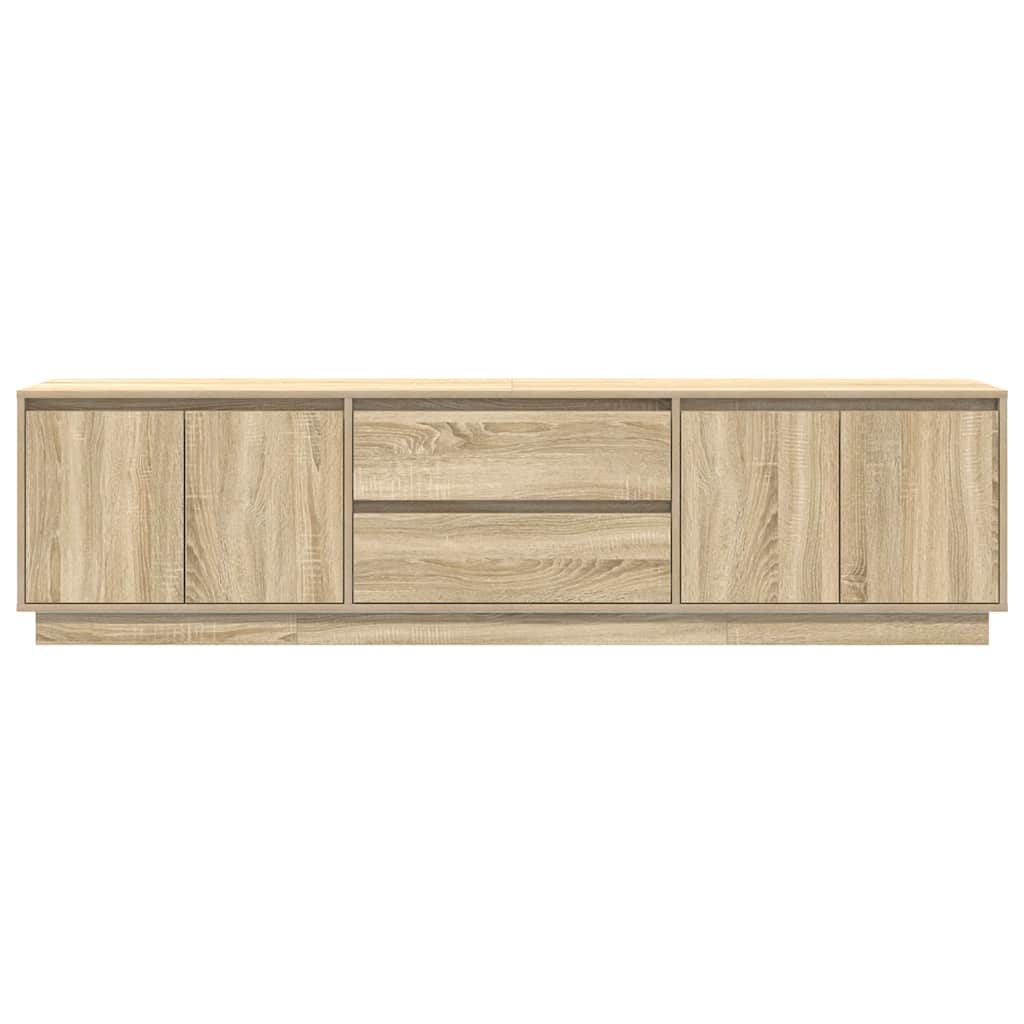 TV spintelė su LED lemputėmis, ąžuolo spalvos, 193,5x41x50 cm