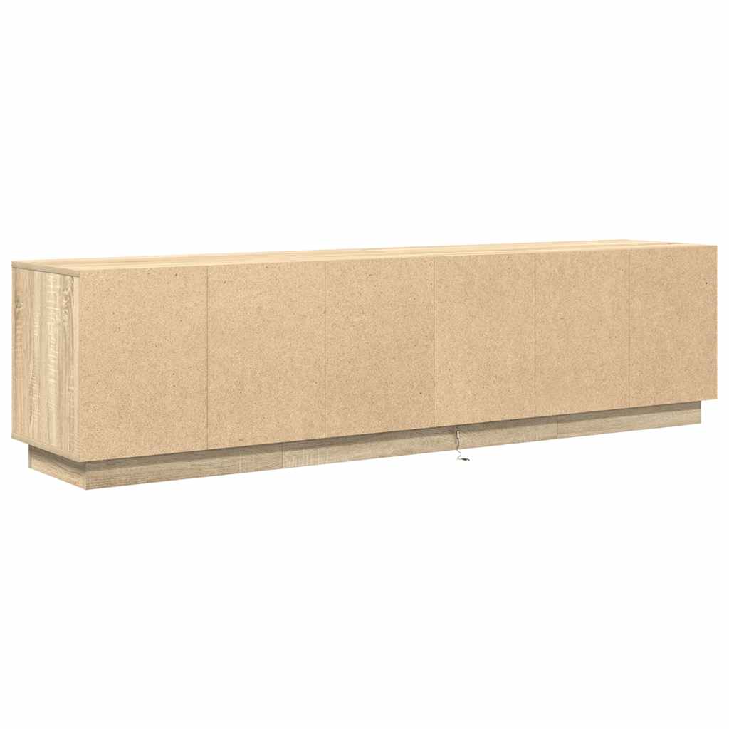 TV spintelė su LED lemputėmis, ąžuolo spalvos, 193,5x41x50 cm