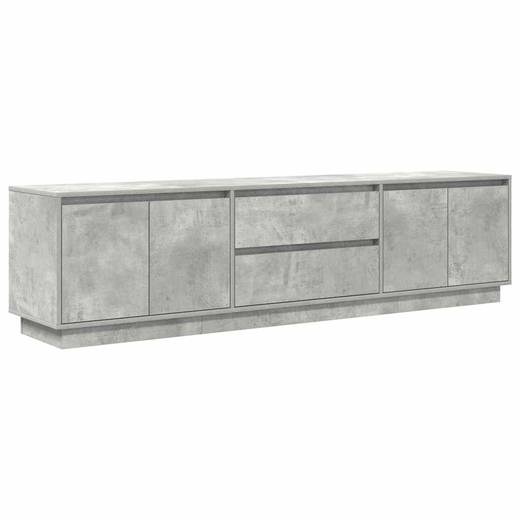 TV spintelė su LED lemputėmis, betono pilka, 193,5x41x50 cm