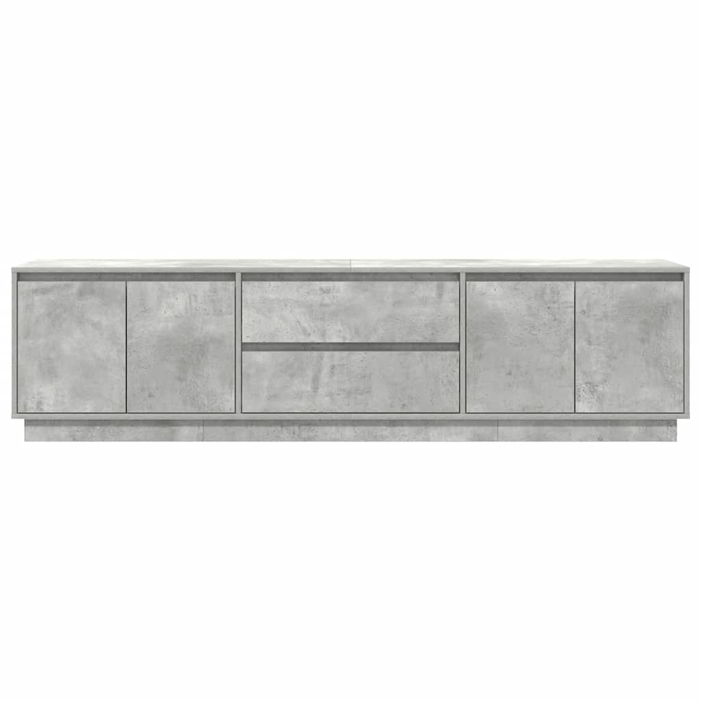TV spintelė su LED lemputėmis, betono pilka, 193,5x41x50 cm