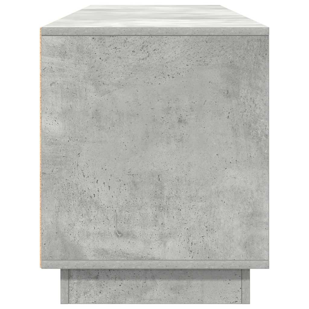 TV spintelė su LED lemputėmis, betono pilka, 193,5x41x50 cm