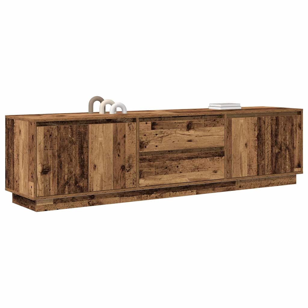 Televizoriaus spintelė su LED, medienos, 193,5x41x50 cm
