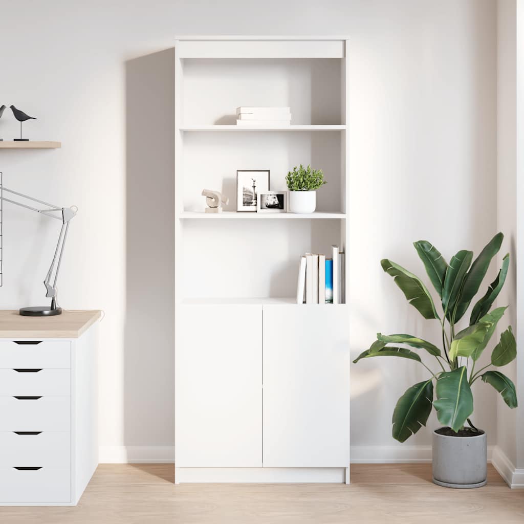 Chest of drawers, white, 70x35x180cm, engineered wood